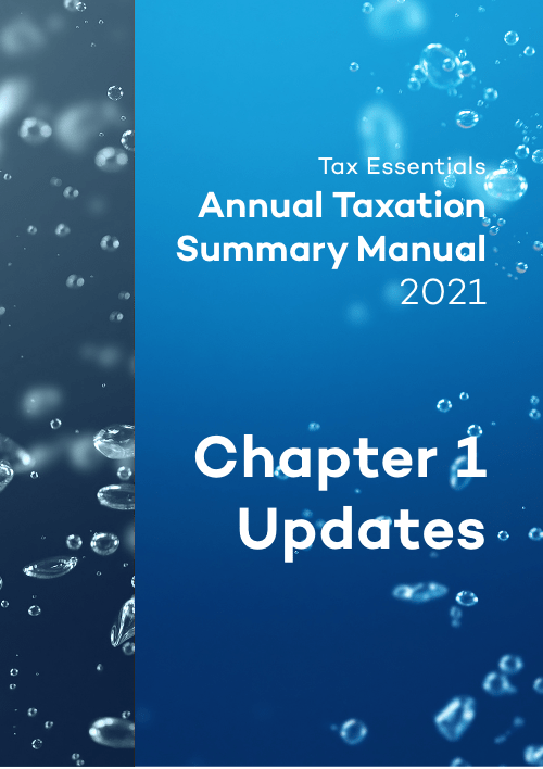 Cover of 2020 – 2021 Supplementary Updates Ch 1 Annual Taxation Summary Manual